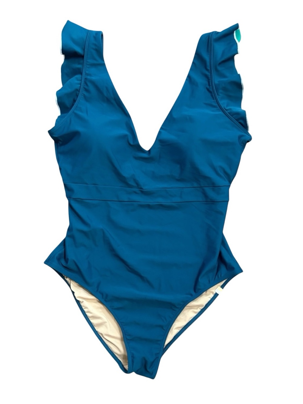 Summersalt The Ruffle Backflip One Piece Swimsuit Seaglass Green Coastal Size 10 - Picture 7 of 7